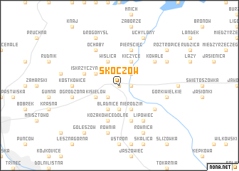 map of Skoczów