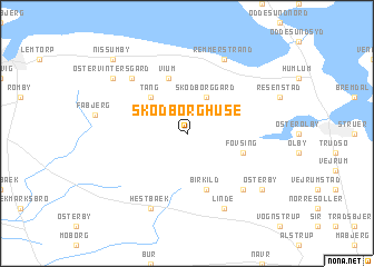 map of Skodborg Huse
