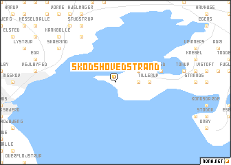 map of Skødshoved Strand