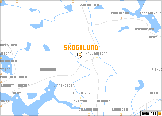 map of Skogalund