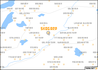 map of Skogarp
