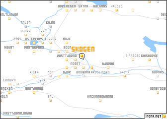 map of Skogen