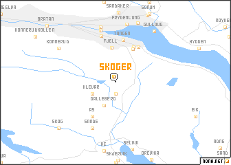 map of Skoger