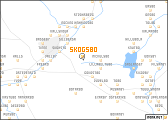 map of Skogsbo
