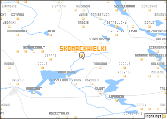 map of Skomack Wielki