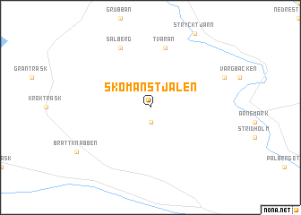 map of Skomanstjälen