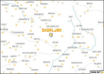 map of Škopljak