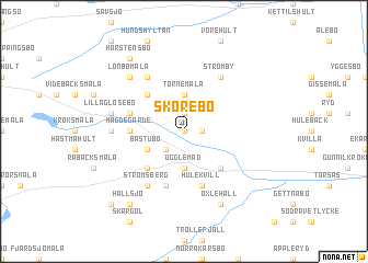 map of Skörebo