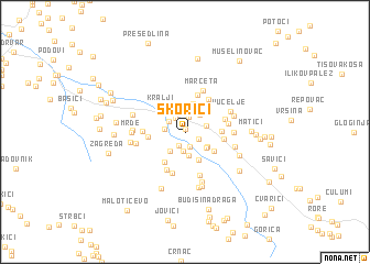 map of Škorići