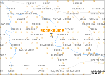 map of Skórkowice