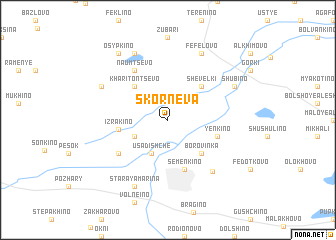 map of Skornëva