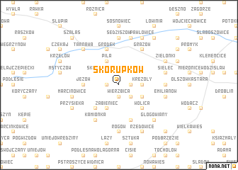 map of Skorupków