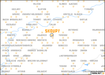 map of Skoupý