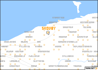 map of Skovby