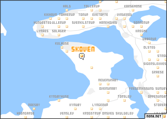 map of Skoven