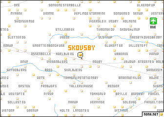 map of Skovsby