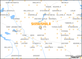 map of Skrävsmåla