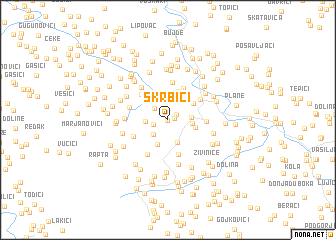 map of Škrbići