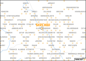 map of Skrchov