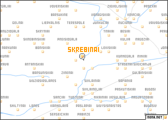 map of Skrebinai