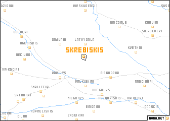 map of Skrebiškis