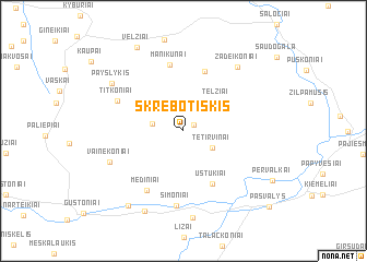 map of Skrebotiškis