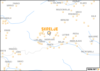 map of Škrelje