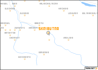 map of Skribŭtna