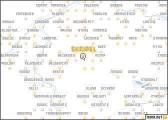 map of Skřipel