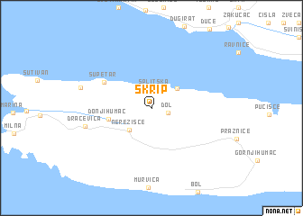 map of Škrip