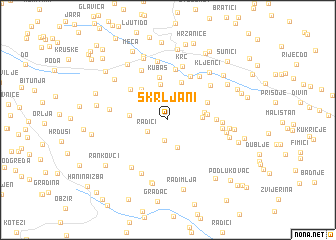 map of Škrljani