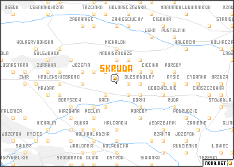 map of Skruda