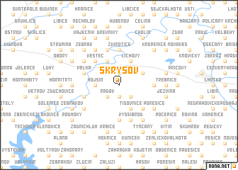 map of Skrýšov