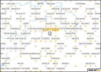 map of Skrýšov