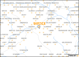 map of Skržice