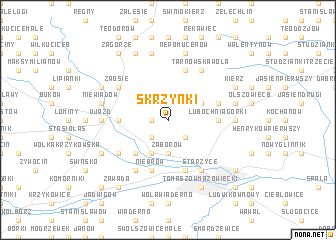 map of Skrzynki