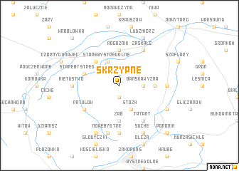 map of Skrzypne