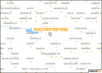 map of Skrzypny Ostrów