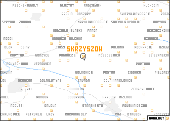 map of Skrzyszów