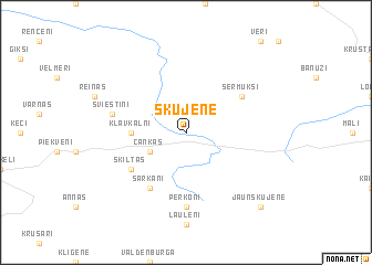 map of Skujene