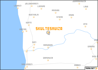 map of Skultesmuiža