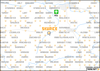 map of Skupice