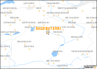 map of Skurbutėnai