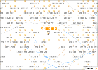 map of Skuřina