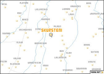 map of Skursteņi