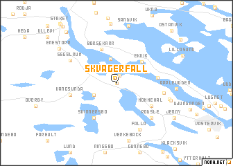 map of Skvagerfall