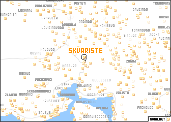 map of Skvarište