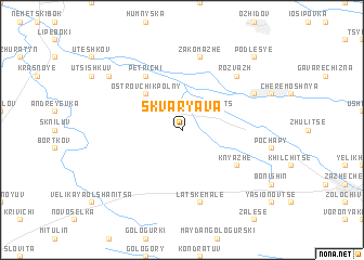 map of Skvaryava