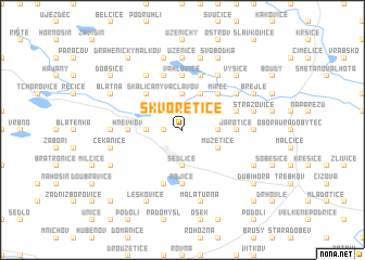 map of Škvořetice