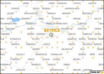 map of Skyřice